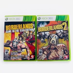 Borderlands GOTY & Borderlands 2 (Xbox 360) Bundle - CIB - Tested & Working!